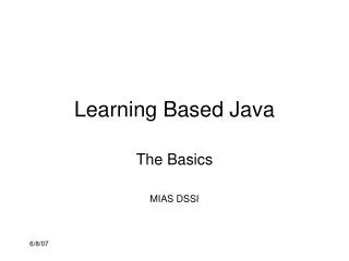 Learning Based Java