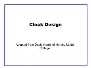 Clock Design