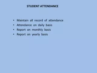 STUDENT ATTENDANCE