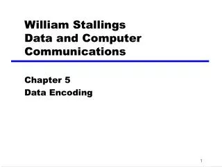 William Stallings Data and Computer Communications