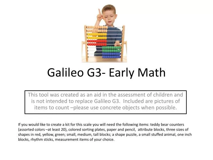 galileo g3 early math