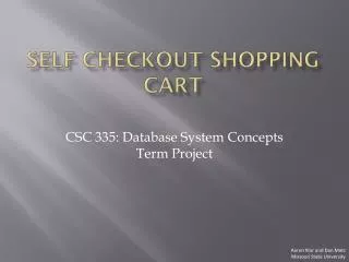 Self Checkout Shopping Cart