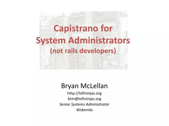 capistrano for system administrators not rails developers