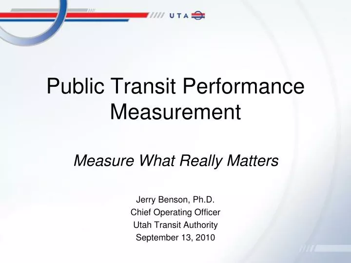 public transit performance measurement