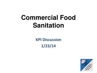 Commercial Food Sanitation