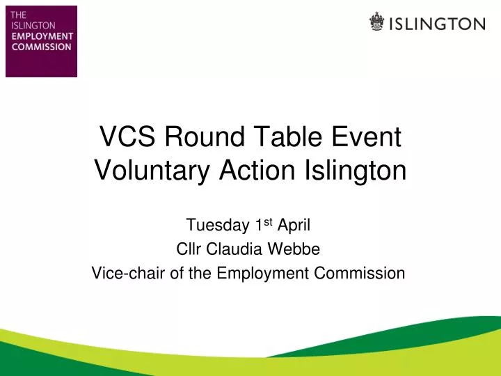 vcs round table event voluntary action islington