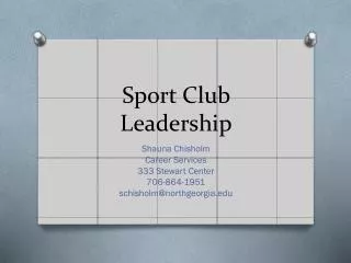 Sport Club Leadership