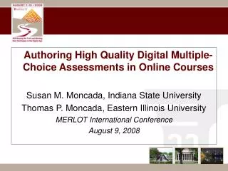Authoring High Quality Digital Multiple-Choice Assessments in Online Courses