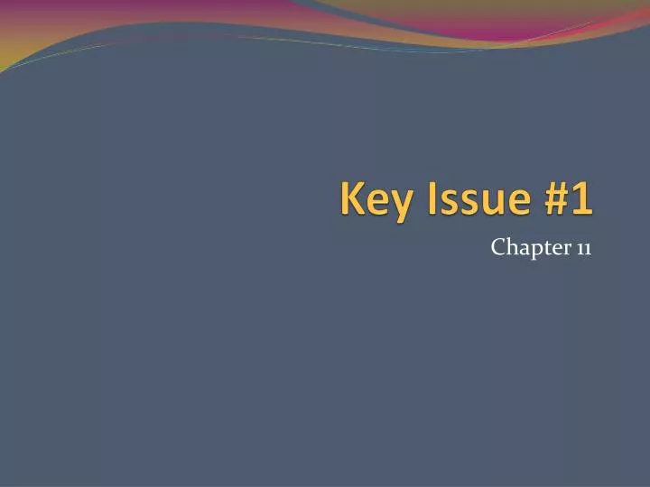 key issue 1