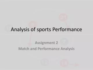 Analysis of sports Performance