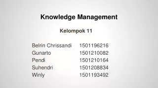 Knowledge Management