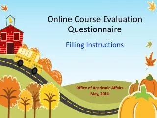 Online Course Evaluation Questionnaire