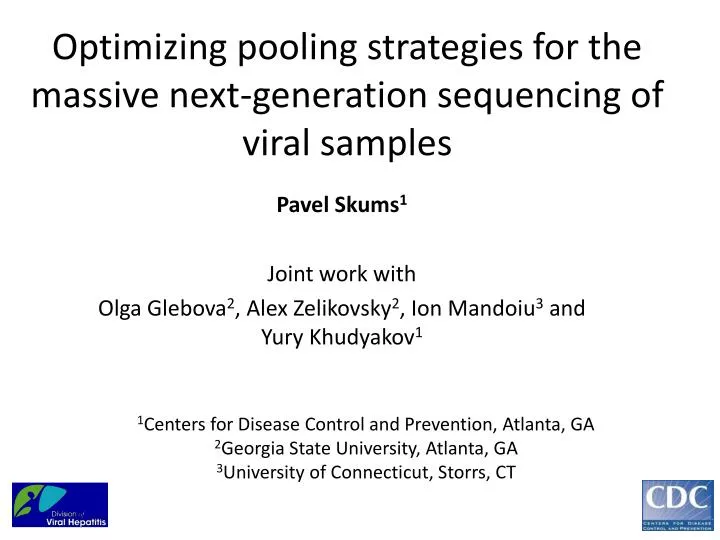 optimizing pooling strategies for the massive next generation sequencing of viral samples