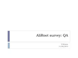 AliRoot survey: QA