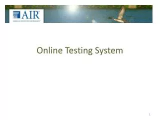 Online Testing System