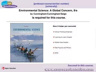 Environmental Science: A Global Concern, 9/e by Cunningham/Cunningham/Saigo