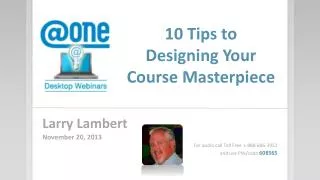 10 Tips to Designing Your Course Masterpiece