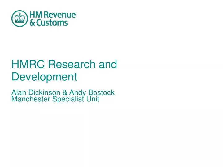 hmrc research and development