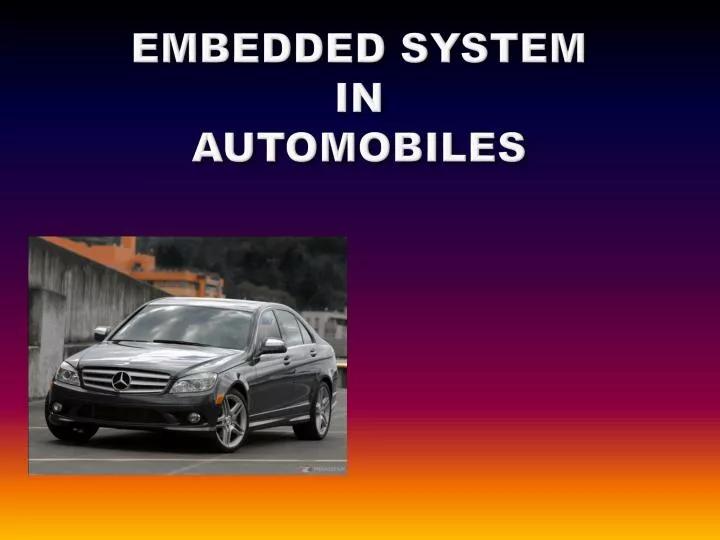 embedded system in automobiles
