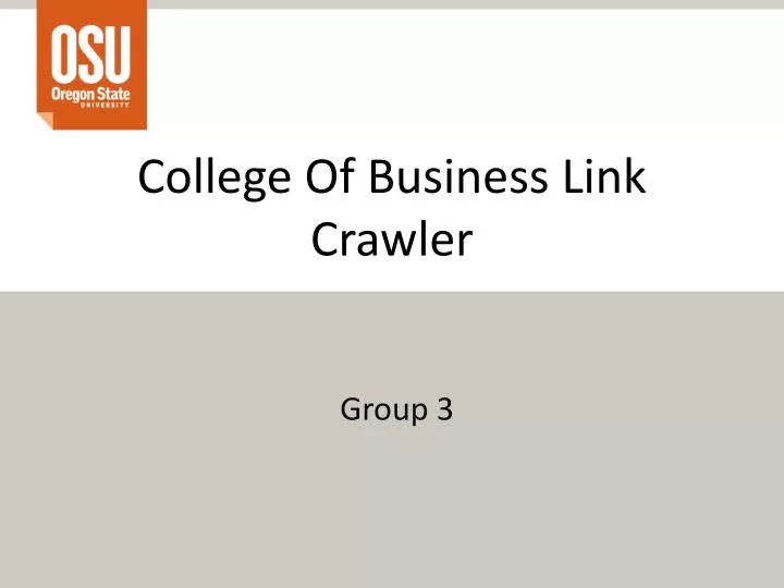 college of business link crawler