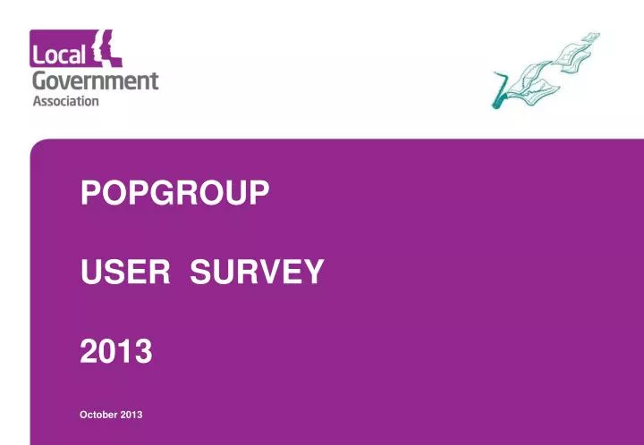 popgroup user survey 2013