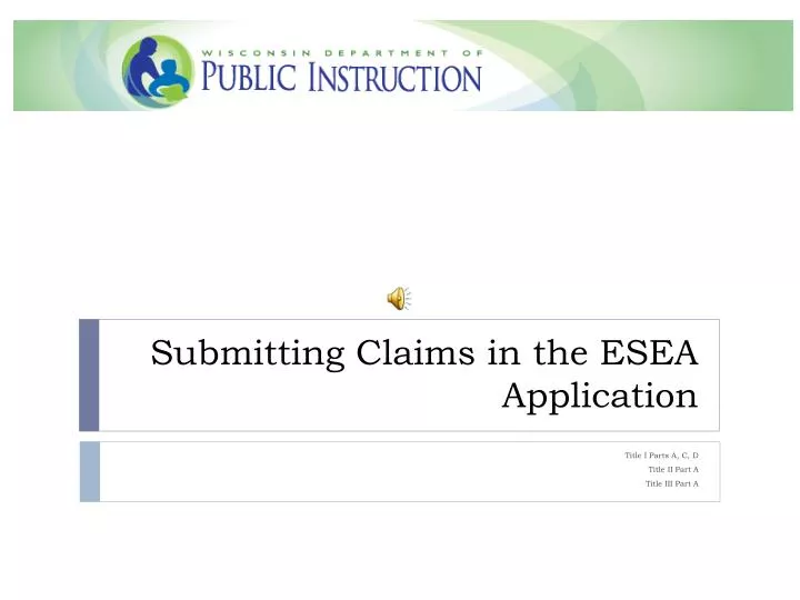 submitting claims in the esea application