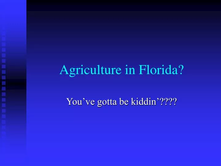agriculture in florida
