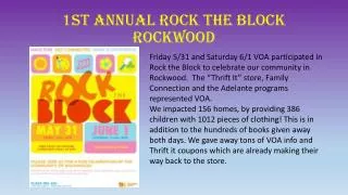 1st Annual Rock the Block Rockwood