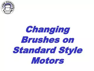 Changing Brushes on Standard Style Motors