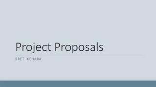 Project Proposals