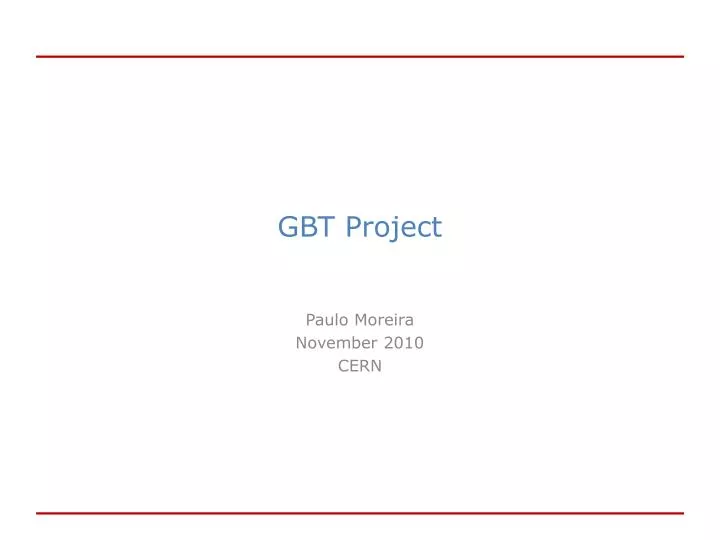 gbt project