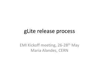 gLite release process