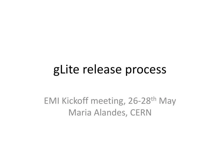 glite release process