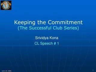 Keeping the Commitment (The Successful Club Series)