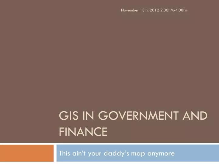 gis in government and finance