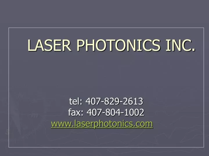 laser photonics inc