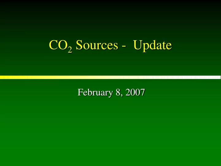 co 2 sources update