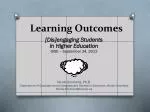Learning Outcomes - slide 1