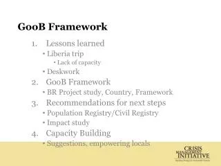 GooB Framework
