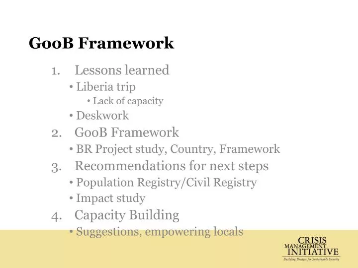 goob framework