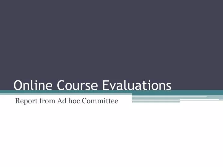 online course evaluations