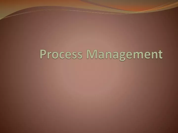 process management