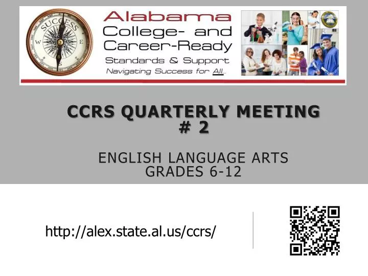 ccrs quarterly meeting 2 english language arts grades 6 12