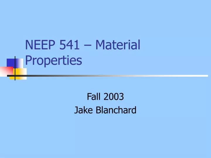 neep 541 material properties
