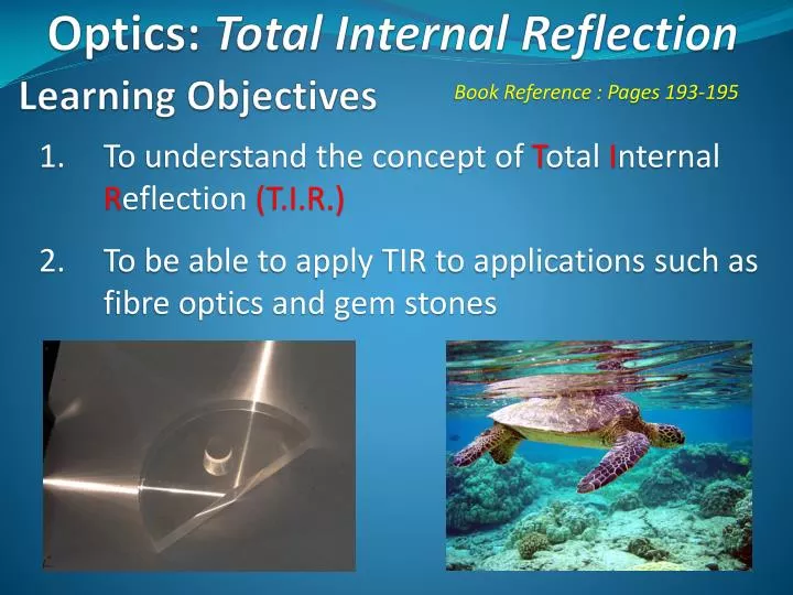 optics total internal reflection