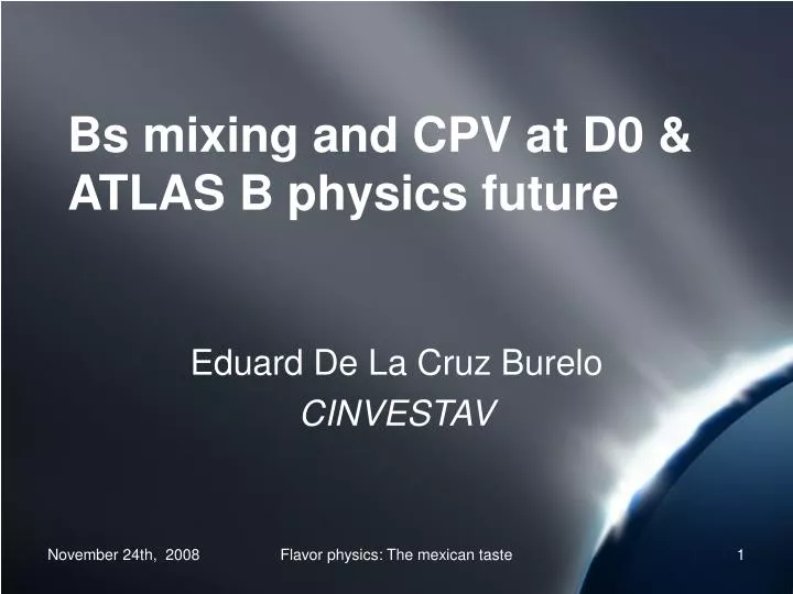 bs mixing and cpv at d0 atlas b physics future
