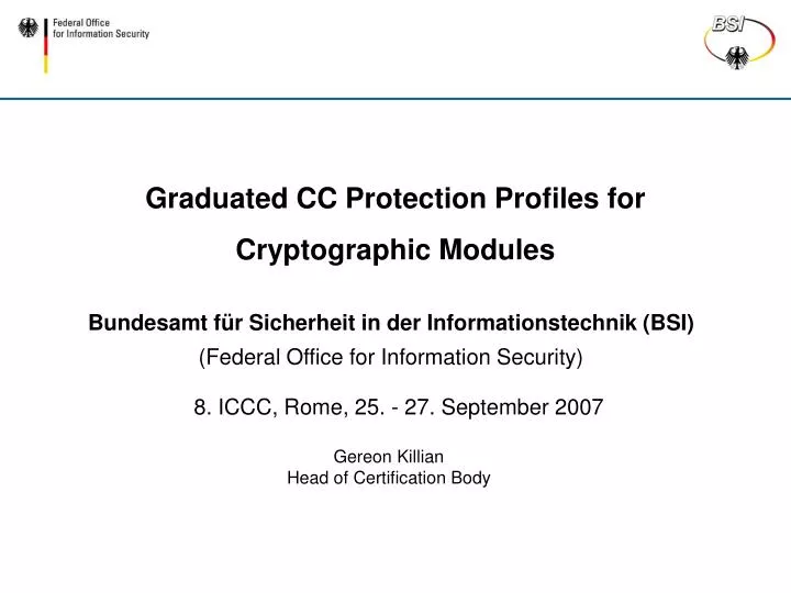 graduated cc protection profiles for cryptographic modules