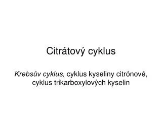citr tov cyklus