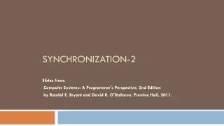 Synchronization -2