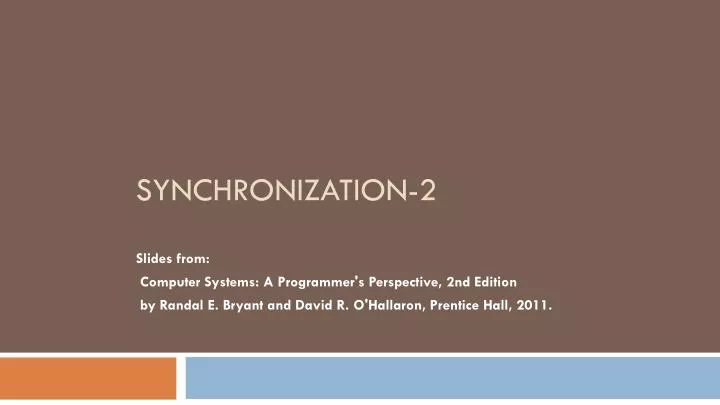 synchronization 2
